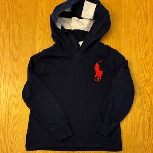 Perfect for Spring! Thin lightweight Polo by Ralph Lauren Dark Blue Hoodie size5